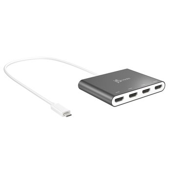 J5create, Adapter Usb-c To 4 Port Hdmi Multi Monitor, Srebrny - j5 Create