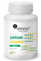 Jabłczan magnezu 100 mg z B6 (P-5-P) x 100 Vege caps. Suplement || Aliness