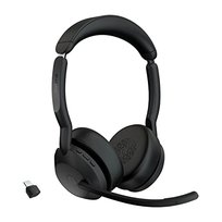 Jabra Evolve2 55 - Bezprzewodowe Słuchawki Stereo Z Technologią Jabra Air Comfort I Redukcją Hałasu Anc - Kompatybilne Z Platformami Uc (Zoom, Google Meet) - Kolor Czarny