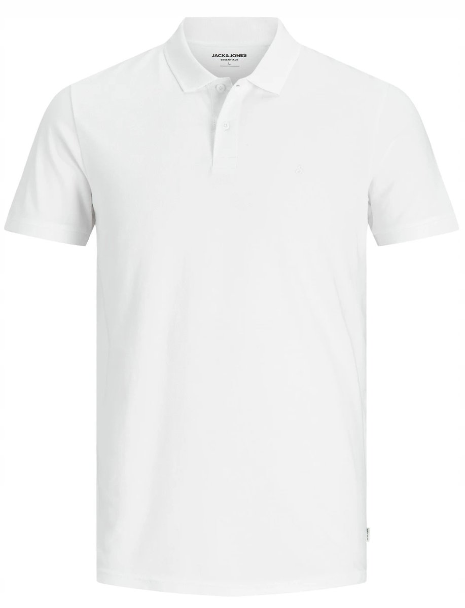 Jack&Jones Koszulka Polo Męska Biała R.S-Zdjęcie-0