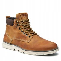 JACK JONES MĘSKIE TRZEWIKI SKÓRZANE BRĄZ 44 2ŻGF JACK&JONES