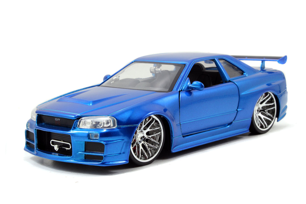 Jada Toys ブライアンニッサンスカイライン GT-R (BNR34) Amazon | Jada Fast & Furious ブライアンのニッサンズ
