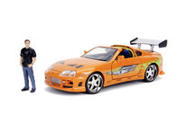 JADA FAST AND FURIOUS TOYOTA SUPRA POMARAŃCZOWY + FIGURKA BRIAN 1:24 253205001