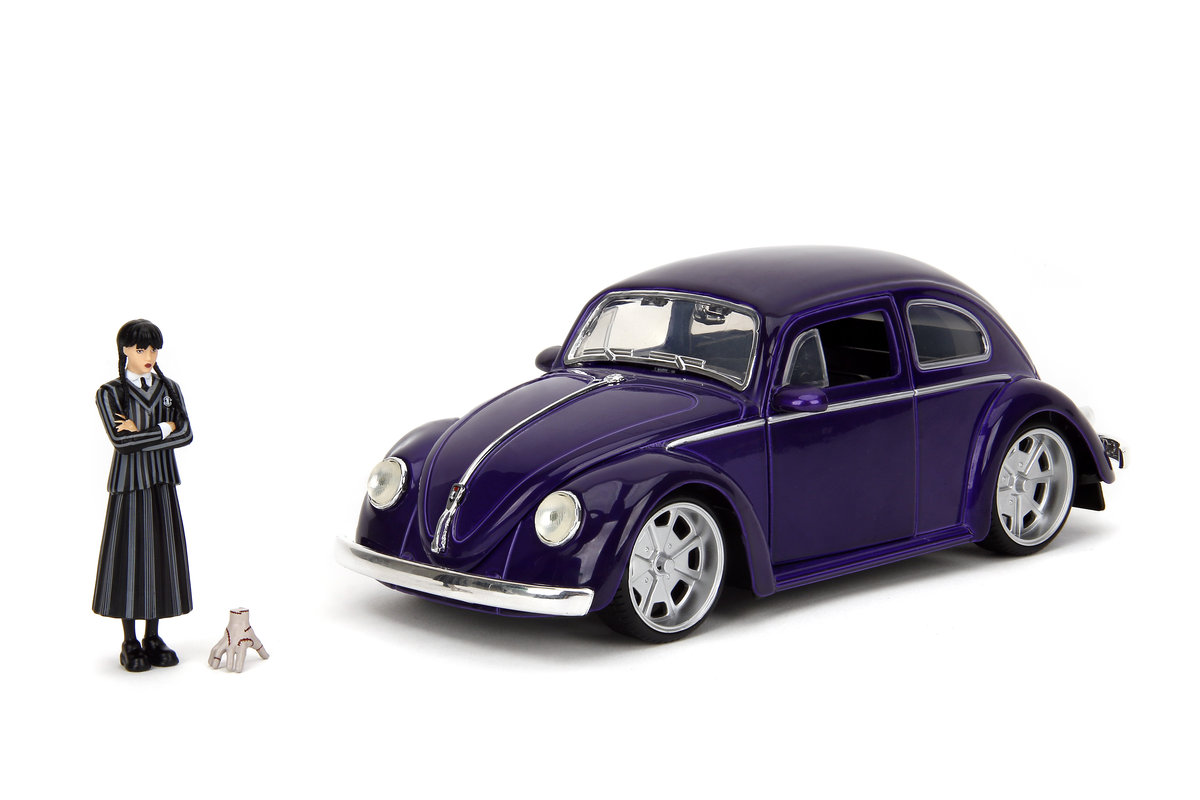 JADA Volkswagen Beetle ウィンズデイ・アダムス JADA VOLKSWAGEN BEETLE + FIGURKI WEDNESDAY ADDAMS I RĄCZKA 1