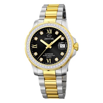 Jaguar damski zegarek ze stali szlachetnej srebrny złoty Jaguar Executive zegarek na rękę UJ893/4 - Jaguar