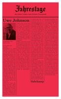 Jahrestage 2 - Johnson Uwe
