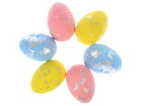 Jajka Wielkanocne Styropianowe Posrebrzane Jaja 6Szt Ozdoba Wielkanocna 7Cm