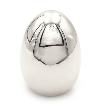 Jajko wielkanocne, ceramiczne, srebrne,  10 cm - Inny producent