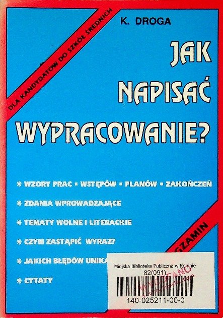 Jak napisać wypracowanie - W opisie | Książka w Empik