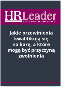 Jakie przewinienia kwalifikują się na karę, a które mogą być przyczyną zwolnienia - Rotkiewicz Marek