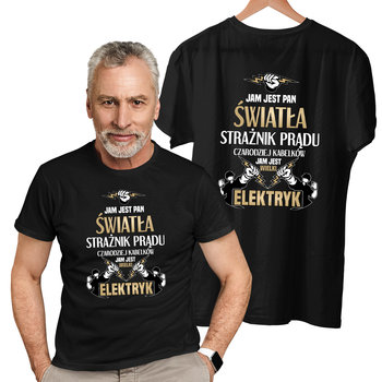 Jam jest Pan Światła - męska koszulka na prezent dla elektryka - Koszulkowy