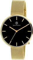 JAMES & SON Men's Watch JAS10043-103 Męski Zegarek czarno-złoty brak informacji