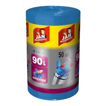 Jan Niezbędny Worki Hd Easy-Pack Niebieskie 90 L 50 Sztuk - Jan Niezbędny