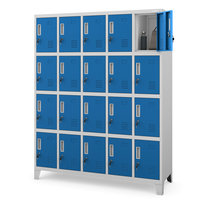 JAN NOWAK Szafa Skrytkowa Socjalna Szkolna do Szatni ROBERT Szaro-Niebieska