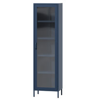 JAN NOWAK Wąska Witryna do Salonu LUIGI 500 x 1800 x 350 mm, Modern: granatowa