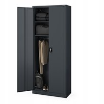 JAN NOWAK Wysoka Szafa Gospodarcza Metalowa na Mopa BHP DAWID H220 Antracyt