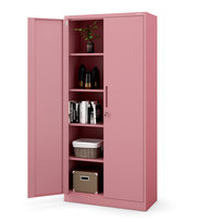 JAN NOWAK Wysoka Szafa Metalowa 195 cm Biurowa Na Akta JAN H Fresh Style: Pudrowy róż