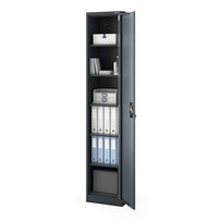 JAN NOWAK Wysoka Szafa Metalowa Kartotekowa Słupek 220 cm ALEX Antracytowa