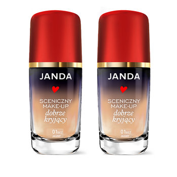 JANDA, Duopack Make-up sceniczny kryjący, 01 jasny beż, 2 szt. - JANDA