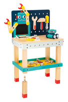 Janod, Duży stolik warsztat drewniany magnetyczny, Robot Brico ‘Kids