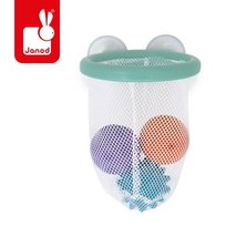 Janod, gra w koszykówkę do kąpieli kosz z przyssawkami z 3 piłkami 