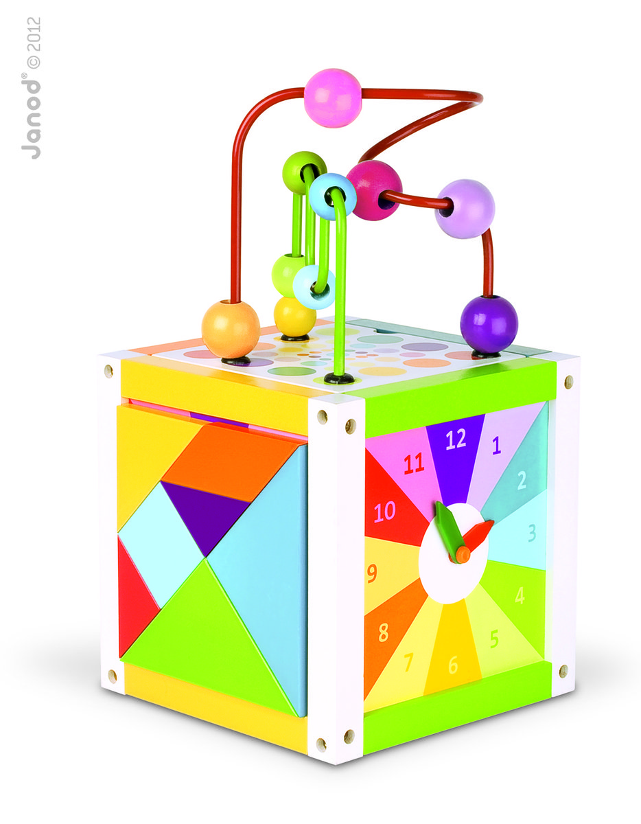 Janod, kostka edukacyjna drewniana Multi Activity Box