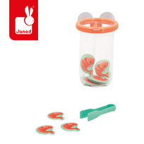 Janod, Łapacz krewetek do kąpieli kosz z przyssawkami i 12 krewetkami 