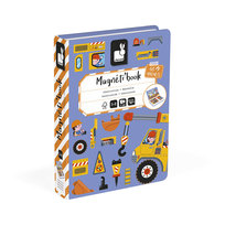 Janod Magnetyczna układanka Plac budowy Magnetibook 3-8 lat, prezent dla dzieci