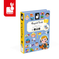 Janod, Magnetyczna układanka Zawody Magnetibook, prezent dla dzieci