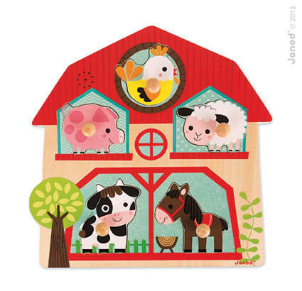 Janod, puzzle muzyczne Mieszkańcy Farmy