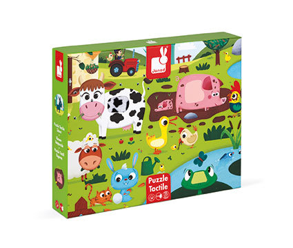 Janod, puzzle sensoryczne Farma