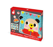 Janod, układanka drewniana magnetyczna Zwierzątka