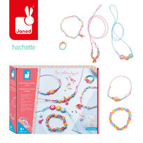 Janod, Zestaw kreatywny do tworzenia biżuterii Kwiatki z koralików 6+