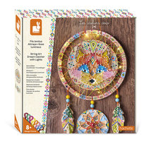 Janod Zestaw kreatywny Przeplatanka 3D String art Świecący łapacz snów 8+