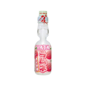 Japońska Kultowa Lemoniada Ramune o Smaku Lychee [Opakowanie typu Codd] "Japanese Lemonade Ramune Lychee" 200ml Hatakosen