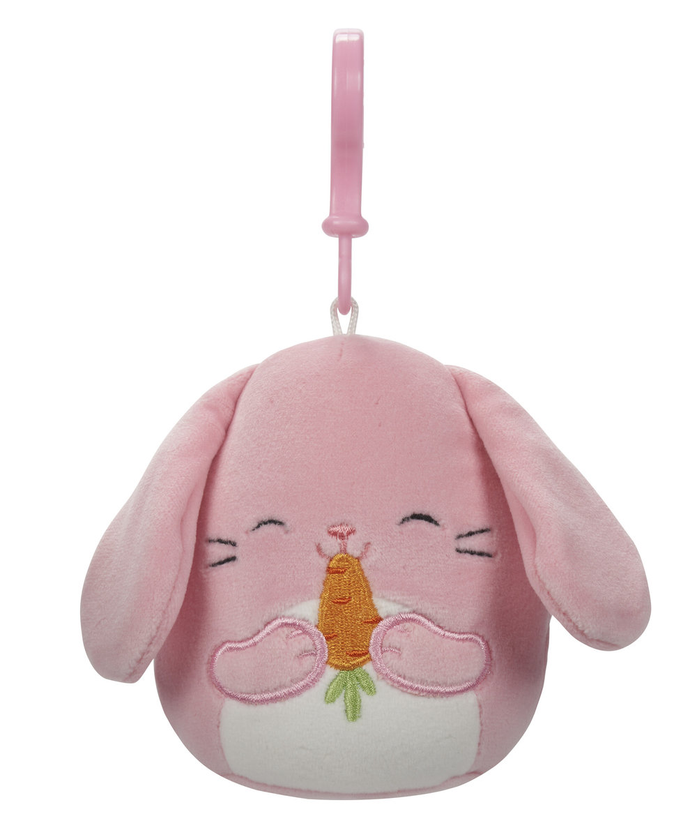 Фото - М'яка іграшка Jazwares JAS SQM 9CM CLIP ON WIELKANOC  (Bop - Pink Bunny Nibbling Carrot)
