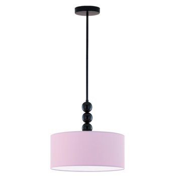 Jasnofioletowa lampa sufitowa wisząca do pokoju dziewczynki, SALAMANCA 40 cm, czarny/jasny fioletowy - LYSNE