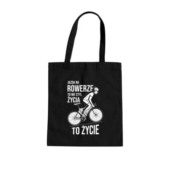 Jazda na rowerze to nie styl życia, to życie - torba na prezent - Koszulkowy