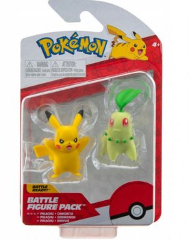 Jazwares Pokemon figurki Pikachu i Chikorita - Pokemon