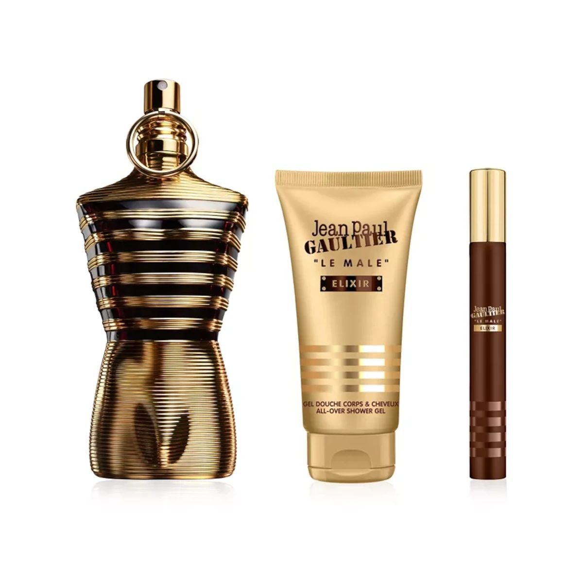 Empik Jean Paul Gaultter Le Male Elixir 125ml+10ml+75ml żel do kąpieli