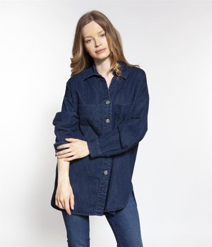 Jeansowa koszula oversize z długim rękawem LUNA 6095 DARK USED-XL - Lee Cooper