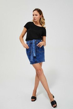 Jeansowa spódnica z paskiem-XS - Moodo