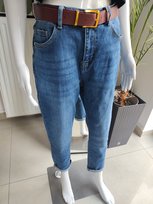 Jeansowe spodnie Mom fit - niebieski XXL M.Sara Inna marka