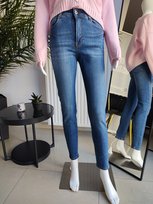 Jeansy Slim Fit - ciemny niebieski M