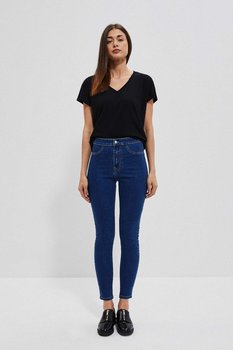 Jeansy z wysokim stanem-XS - Moodo