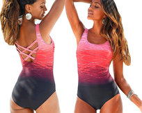 Jednoczęściowy Strój Kąpielowy Damski Kostium Wyszczuplający Monokini M 38