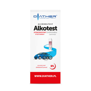 Jednorazowy alkomat alkotest atestowany alkoholomierz 1 szt. Diather - brak  danych