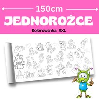 Jednorożce XXL - kolorowanka o długości 150cm