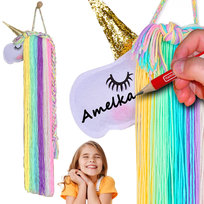 Jednorożec ORGANIZER na spinki gumki opaski włosy zabawka PERSONALIZACJA