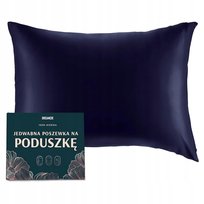 JEDWABNA POSZEWKA NA PODUSZKĘ 40x60 GRANATOWY JEDWAB NATURALNY Dreamzie